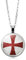 CQHODFYA Collana Religiosa con Ciondolo Cavalieri Templari Croce per Donna Uomo,Collana Pendente Regolabile 18+2,Regalo di Gioielli, Collana Amuleto in Lega di Zinco(con Confezione)