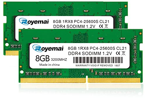 DUOMEIQI - Memoria RAM DDR4 PC4-25600S de 16 GB (2 módulos de 8 GB, 3200 MHz, 260 PIN SODIMM, 1,2 V, CL21, 1Rx8, RAM para ordenador portátil