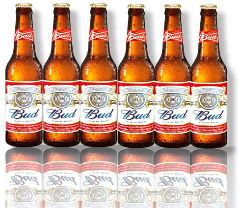 6 x Bud Bier das amerikanische Original - King of Beer- Anheuser Busch Budweiser - American Bud Beer