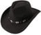 Geebuzz Men Women Cowboy Cowgirl Hat Classic Wide Brim Western Pinch Front Cowboy Hat with Belt (B-Black)