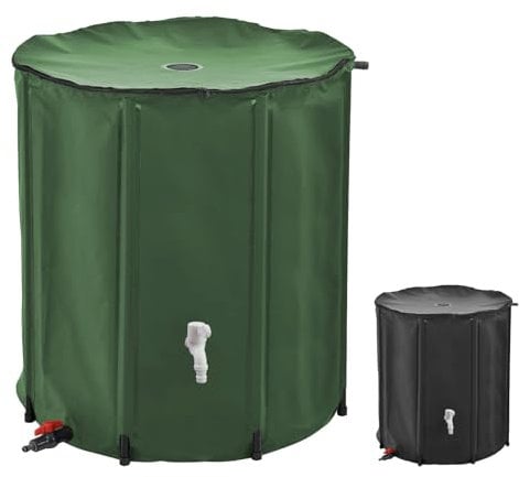 Linxor - Serbatoio pieghevole per la raccolta dell'acqua piovana - 1000 L - 2 colori