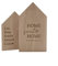 Bergliebe Personalisiertes Dekohaus im 2er Set in Eiche Vollholz | Dekoartikel | Hausdeko | Wohndeko | Eiche | 10 x 15cm; 10 x 18 cm Pohmer Design