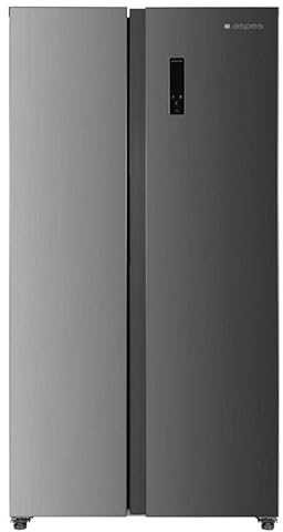 Aspes Frigorífico Combi Americano 2 Puertas Inox AA18900FNFX. Capacidad 442 Litros, No Frost, Multi AirFlow, Bajo Nivel Sonoro, Eficiencia Energética Clase F