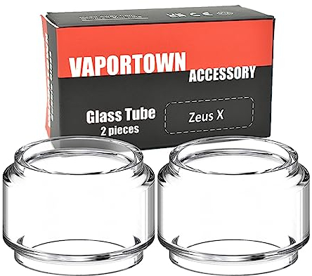 Vaportown Ersatzglas kompatibel mit GeekVape Zeus Sub Ohm/Zeus X/Zeus X Mesh/Zeus Dual RTA Verdampfer Glas Bulb Pyrex Ersatz für GeekVape Bubble Glass Vape Tank (2 Stück)