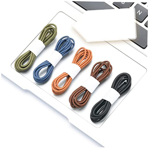 DOITOOL Elastic Journal Band 4 Rolls of Notebook Elastic Bands Metal Buckle Traveler Notebook Accessories