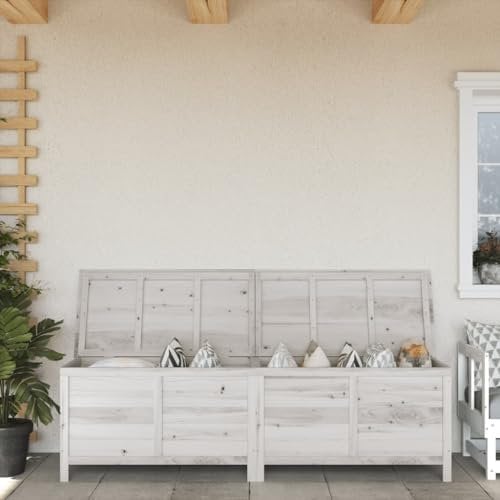 Festnight Auflagenbox Holz Garten Gartenbox Kissenbox Kissentruhe Massivholz Aufbewahrungsbox Gartentruhe Truhenbank Sitztruhe Truhe für Indoor und Outdoor