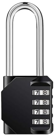 Jinpojun Candado Taquilla, Candado Combinacion con 4 Numerico para Gimnasio, Maleta de Equipaje y Caja de Herramientasetc, Candados con Código