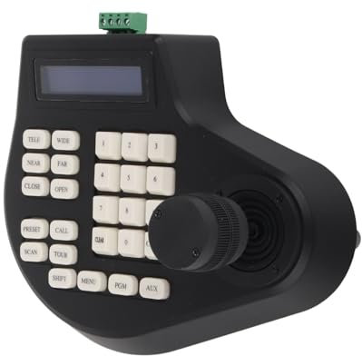 Hilitand Analog 3D Keyboard Joystick PTZ Controller for Dome Cameras, Compatible with LCD Display, US Plug