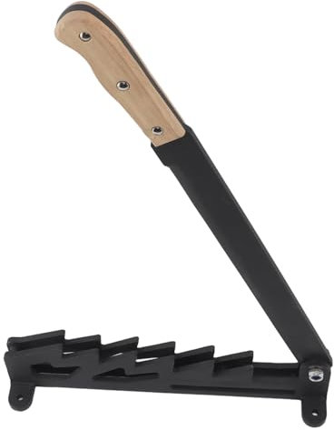 Wandmontierter Brennholzspalter, Holzgriff-Brennholz-Anzündspalter, Tragbarer Holzspalter Holzspalter mit Sicherheitsring, Anzündholzspalter Zur Wandmontage für Haushaltscamping