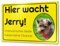 Vorsicht Hund Schild mit eigenem Foto - Warnung vor dem Hund Schilder - Achtung Hund Schild wetterfest - Hundeschild Warnung Warnschild - Hundeschilder personalisiert (Alu Dibond) (Design D2)