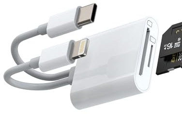 TF SD Card Reader for Lightning USB C Multiport Adapter for Apple iPhone15 14 Pro Max Plus for iPad Pro Air Mini Macbook compatible for Samsung Camera Micro SD Memory Viewer Compact Flash Accessories