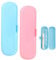 Tangger 2 Pezzi Custodia per Spazzolino elettrico Custodia da Viaggio per Spazzolino Elettrico porta spazzolino da viaggio Scatola per Spazzolino (Blu Rosa)