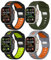 MoKo 4Pack Sportivi cinturini Compatibili con Cinturino Apple Watch Ultra 2/Ultra 49mm 46mm 45mm 44mm 42mm per Uomo, Silicone Cinturino per Apple Watch Ultra 2 iWatch Serie 10 9 8 7 6 5 4 SE,Colore D