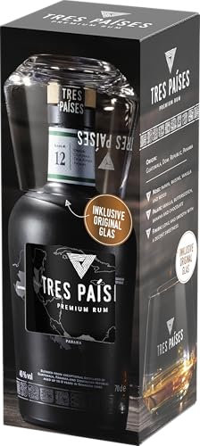 TRES PAÍSES I Premium Rum Geschenkverpackung I Gratis Glas I Einmaliger Geschmack der Karibik I Guatemala, Panama & Dominikanische Republik I 0,7l I 40% vol.