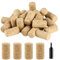 35 Pièces Bouchon Liege Bouteille Vin Accessoire, Bouchons de Liège, Bouchon en Liege, Bouchons en Liège Naturels pour Bouteilles en Verre de Vin de Bière Décorations Bricolage(21 x 38 mm)