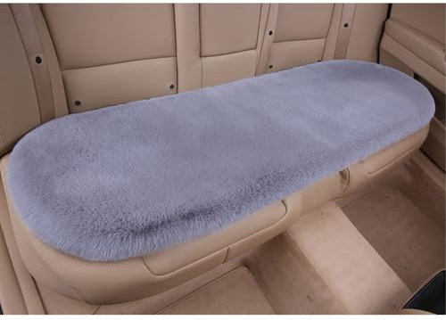 GTALIJHN Auto Sitzpolster Für VW T6 T5 2016-2023, Winter Plüsch Sitzkissen Warm und Weich Sitzbezüge Ohne Rückenlehne Komfortable Innere Zubehör,D-One Long Strip Back Row