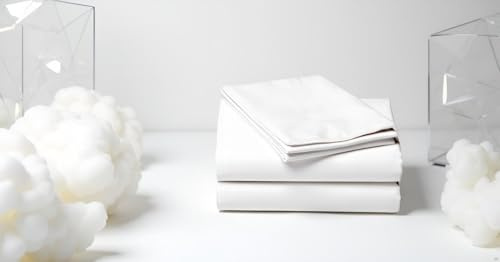 Homeable Weißes Bettlaken – 100% Baumwolle – Kochfest bis 95 °C – Hotelqualität, Oeko-TEX Zertifiziert – Erhältlich in verschiedenen Größen (150×250 cm)