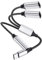 Cable Divisor USB C 3 en 1, Carga Rápida 60W y Transferencia de Datos, Extensor OTG 31cm con 3 Puertos USB-C para iPhone 15/16/Pro, iPad Pro/Air, MacBook, Samsung Galaxy, Huawei, Tablets, Portátiles