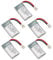 XUXHOU High Output Battery Accessories of 3.7 V 550mAh for Hubsan X4 H107D, Drone Battery for MJXRC F47, RC UAV DFD Replacement F180, 5 5 Pack of