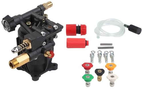 EpheyFIF 3300 PSI Hochdruckreiniger-Pumpe, 1,9 cm Schaft, horizontale Hochdruckreiniger-Pumpe, 170 Grad geneigte Platte, Reinigungskraft-Zubehör