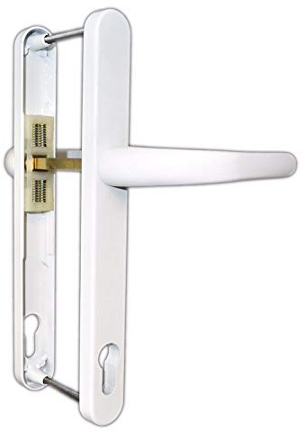 UPVCSTORE Sprung uPVC Door Handle Pair - Suits Millenco Door Locks, 117PZ, 236mm Screw Centres, White - High-Security Double Glazing Lever Set (White)