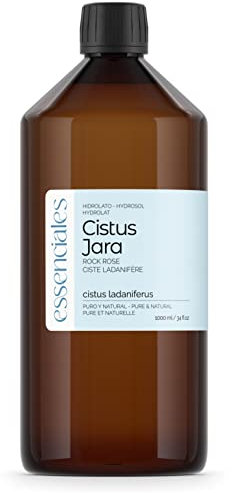 Essenciales - Hydrolat et Eau florale de Ciste Rockrose (Cistus ladaniferus), 1 L | 100% Pure et Naturel - Sans Alcool