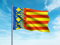 Bandera de La Comunidad Valenciana 85x150cm | Reforzada y con Pespuntes| Bandera de La Comunidad Valenciana Con 2 ojales Metálicos