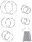 Elicola 5 Pairs Stainless Steel Hypoallergenic Large Hoop Earring Sets for Women Girl
