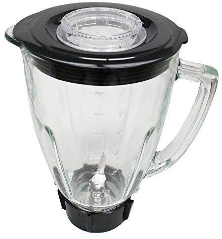 Ronnel Collection 6 Piece Round Blender Glass Jar Replacement Kit for Oster Blender, 1.3 Liter - 5.6 Cup