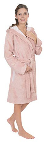 WeWo fashion Damen Kapuzenmantel 6121 Rose, S
