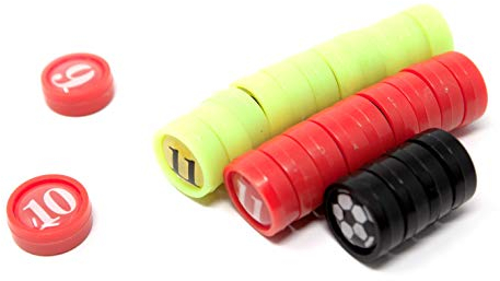 WISEPLAYERFC Magnete für Taktiktafel Fußball-26 Stück Fußballspielermagnete 1,4 Zentimeter im Durchmesser mit Tasche