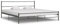 vidaXL Bettgestell Zeitloses Design Metallbett Bett Schlafzimmerbett Doppelbett Schlafzimmermöbel Ehebett Bettrahmen Grau Metall 200x200cm