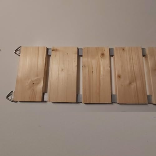 Medikratz Catwalk Katzenbrücke, Hängebrücke für Katzen aus hochwertigem Massivholz in verschiedenen Längen, 50cm - 200cm (Naturbelassen) (50 cm)