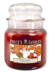 Price's - for Santa Medium Jar Candle - Sweet, Delicious, Quality Fragrance - Long Lasting Scent - Up to 90 Hour Burn Time