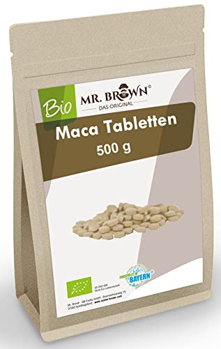 BIO Maca Tabletten, aus kontrolliert biologischem Anbau, Ohne Zusatzstoffe & Ohne Konservierungsmittel (500 g - Tabletten)