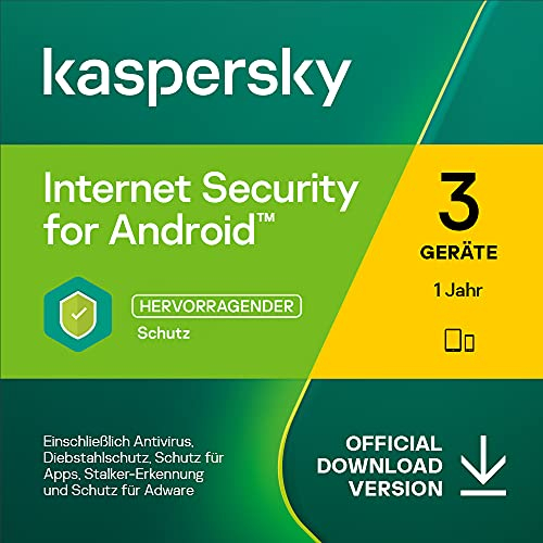 Kaspersky Internet Security for Android 2024 | 3 Geräte | 1 Jahr | Android | Aktivierungscode per Email