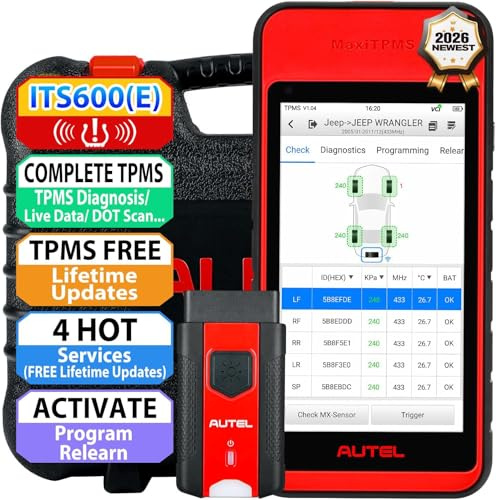 Autel MaxiTPMS ITS600 (E) Erweitertes TPMS Service Diagnosetool | Aktualisiert von TS508 TS601, ÖLS EPB BMS SAS, Drahtlose Android 9.0, VIN Scan, MX-Sensor Program, Lebenslanges Aktualisieren