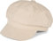 styleBREAKER Damen Ballonmütze aus weichem Stoff, Schirmmütze Vintage Style, Bakerboy Schiebermütze, Newsboy Cap 04023086, Farbe:Beige