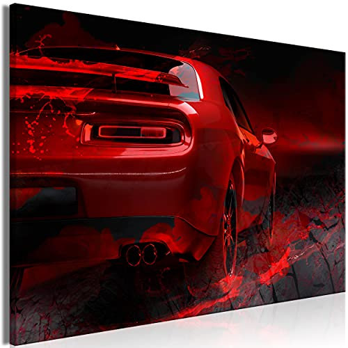 decomonkey Akustikbild Auto 120x80 cm 1 Teilig Leinwand Modern Bilder Wandbilder XXL Schallschlucker Schallschutz Akustikdämmung Wandbild Deko Leise Wagen Rennfahrer
