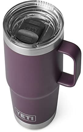 YETI Rambler 20 oz Travel Mug, Stainless Steel, Vacuum Insulated with Stronghold Lid, Nordic Purple