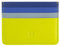 Porta carte di credito colorato in pelle Nappa 6 tasche DUDU Lime
