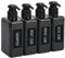 Segbeauty Lotion Dispenser Quadratisch, 4 Stück 200ml Schwarz Seifenspender Set mit Handgeschriebene Etiketten für Shampoo Duschgel Soap Flüssigseife, Nachfüllbar Kunststoff Pumpflaschen für Küche Bad