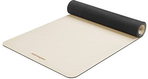 Retrospec Laguna Yogamatte für Damen und Herren, dicke, rutschfeste Trainingsmatte für das Training zu Hause, 5 mm, Rosenwasser