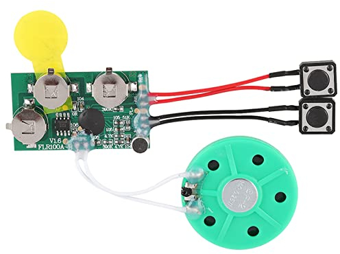 Tbest Brechbare Grußkarte,Grußkarte Mit Eigener Musik, Soundmodul Bielbar,Sound p Modul Mit Knopf,Sound Modul Tateuerung,Grußkarten-p,DIY-Grußkarten-p 120 Senden Beschreibbar