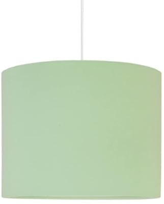 youngDECO® zartes Minte Hängeleuchte 1xE27, Hängelampe aus Baumwollstoff, mini Ø25cm, Pendelleuchte für Kinderzimmer und Babyzimmer, Hergestellt in der EU