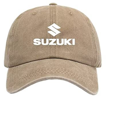 Unisex Baseball Cap Für Suzuki Print Gewaschen Cap Outdoor Sonnenschutz Baseballkappe Atmungsaktiv Für Sport Baseballmütze,G,57-59cm
