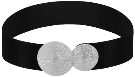 TIESOME Breiter Gürtel Damen, Elastischer Glitzergürtel, Brautgürtel, Stretch Taillengürtel für Kleid Jeans Hosen