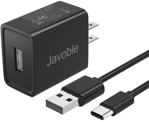 Javoble USB-Kabel, Schnellladegerät mit 1,8 m USB-C-Kabel für Samsung Smart TV-Fernbedienung, Typ-C-Ladekabel für Samsung Galaxy Ultra S20 + S10 S9, Ersatz kompatibel mit Tozo T12 NC9 T10 T9 NC7