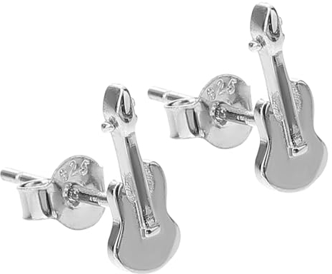 Ohrstecker S925 Silber Gitarre Form Zirkon Ohrringe FüR Damen – Stilvolle Und Leichte Accessoires FüR Den Alltagsgebrauch