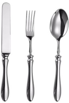 PEKJI Edelstahl-Besteck-Set für Zuhause, Küchenutensilien, Retro-Besteck-Set, hochglanzpoliert, Messer, Gabel und Löffel, Besteck-Set